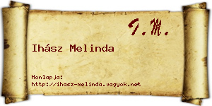 Ihász Melinda névjegykártya
