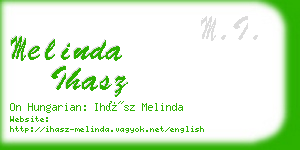 melinda ihasz business card